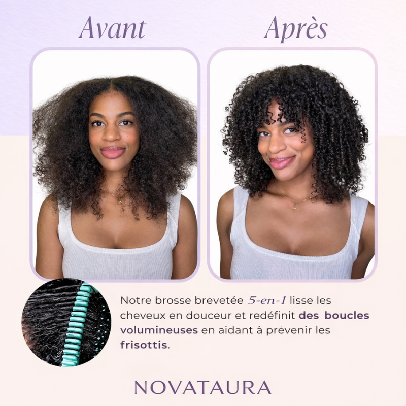Brosse NovaCurl Noir: Marre des frisottis et des boucles sans forme ?