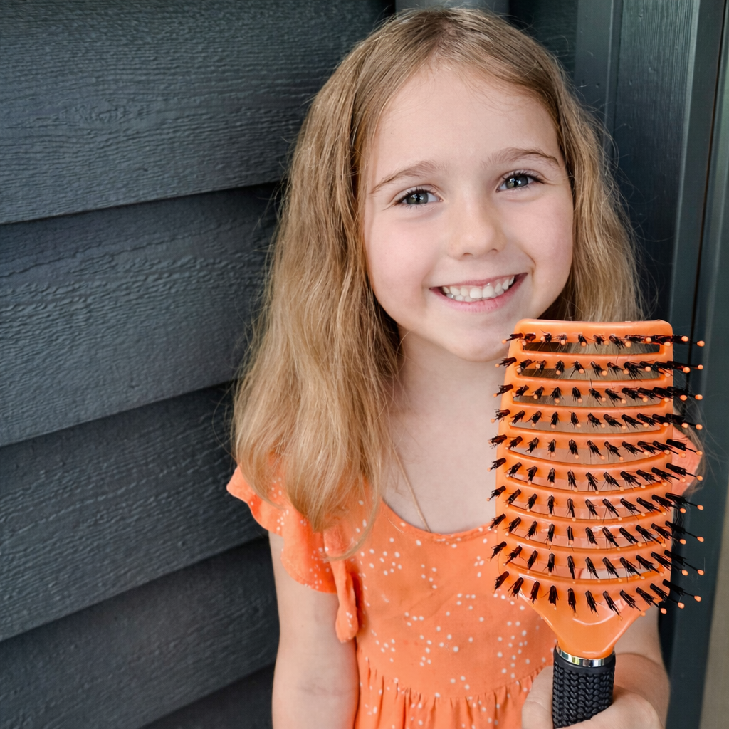 Brosse Démêlante Orange – Cheveux Fragiles